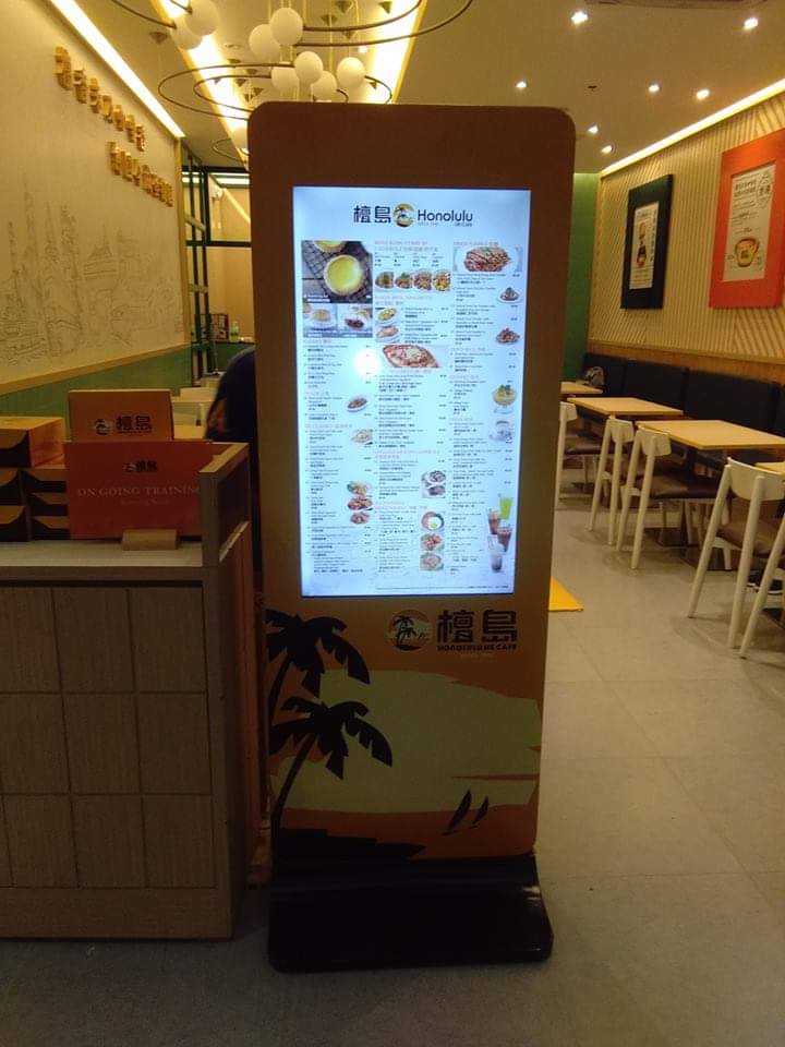 Honolulu Cafe Restaurant Menu Board